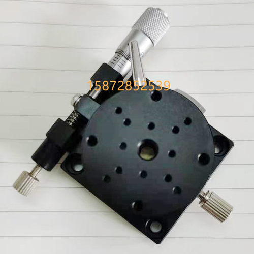 包邮手动旋转滑台RTRM40-R/60/80-L千分尺旋钮微调视觉平台位移台