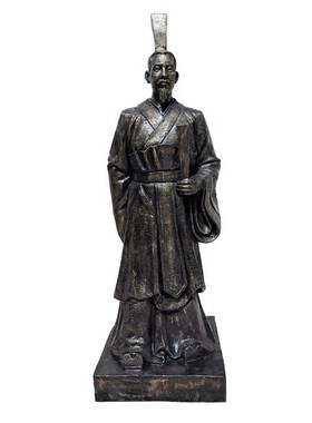 定制玻璃纤维彷铜古代人物韩非子雕像法治廉政主题历史名人雕塑摆