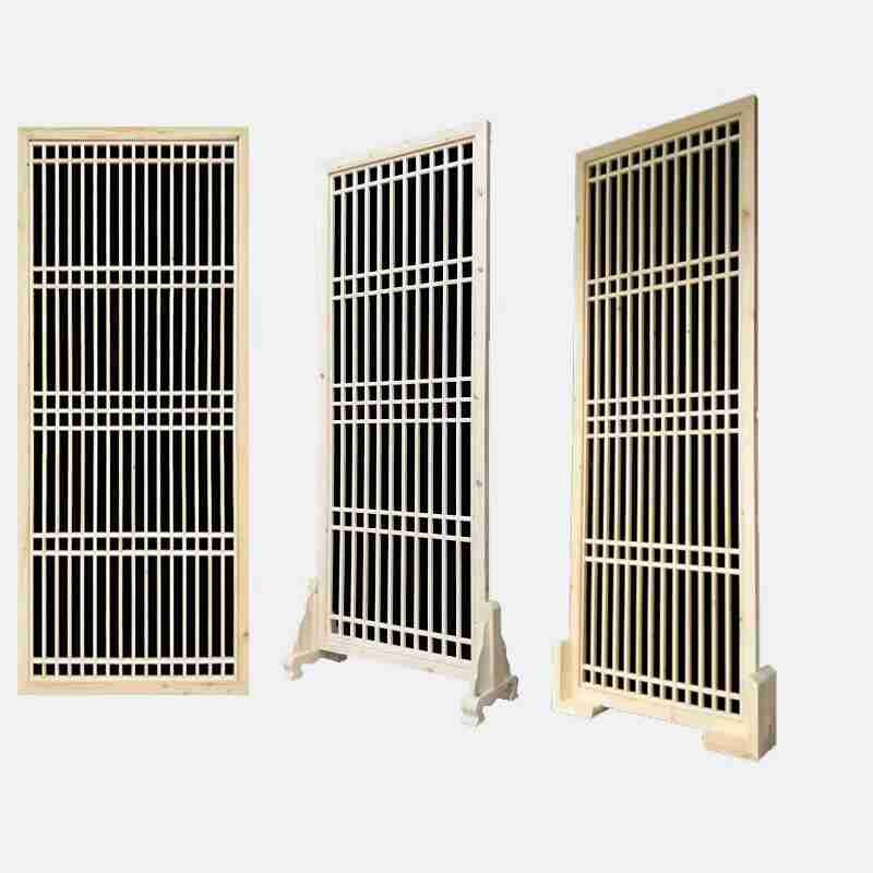 简约实木花格隔断镂空木格栅东阳木雕仿古门窗玄关屏风中式背景墙