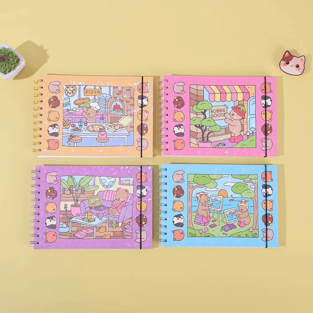 卡通创意思维涂鸦新款涂色本绘画