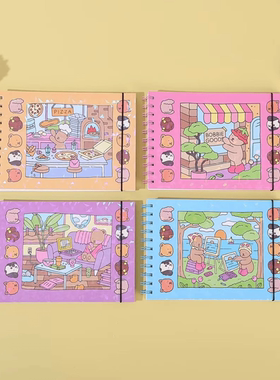 儿童涂色本BOBBIE GOODS卡通动漫风漫画涂色本创意思维涂鸦绘画