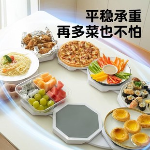 专用手动菜盘便携式 长桌旋转餐盘家用适合长餐桌 托盘长条桌转菜