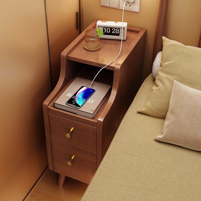 实木床头柜小型极窄超窄卧室30CM宽40简约20公分迷你夹缝床边柜