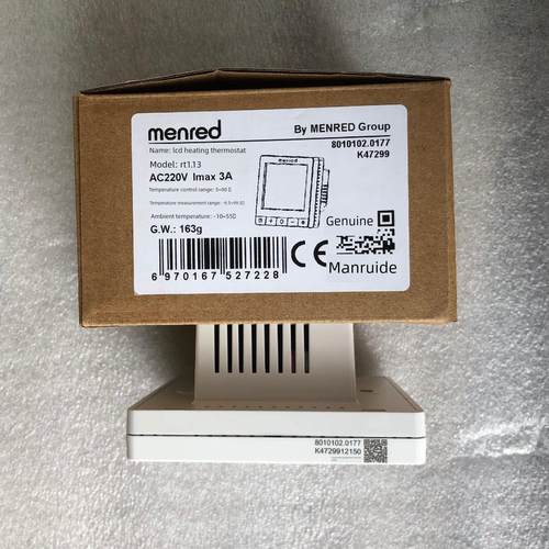 menred曼瑞德地暖液晶采暖温控器RT1.13数字显示器定时开关面板