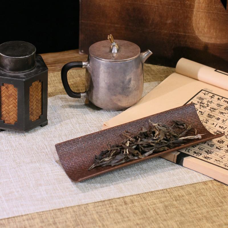 中式竹编大漆藤编茶则竹茶则荷茶拨竹茶荷茶则茶匙茶道六君子复古