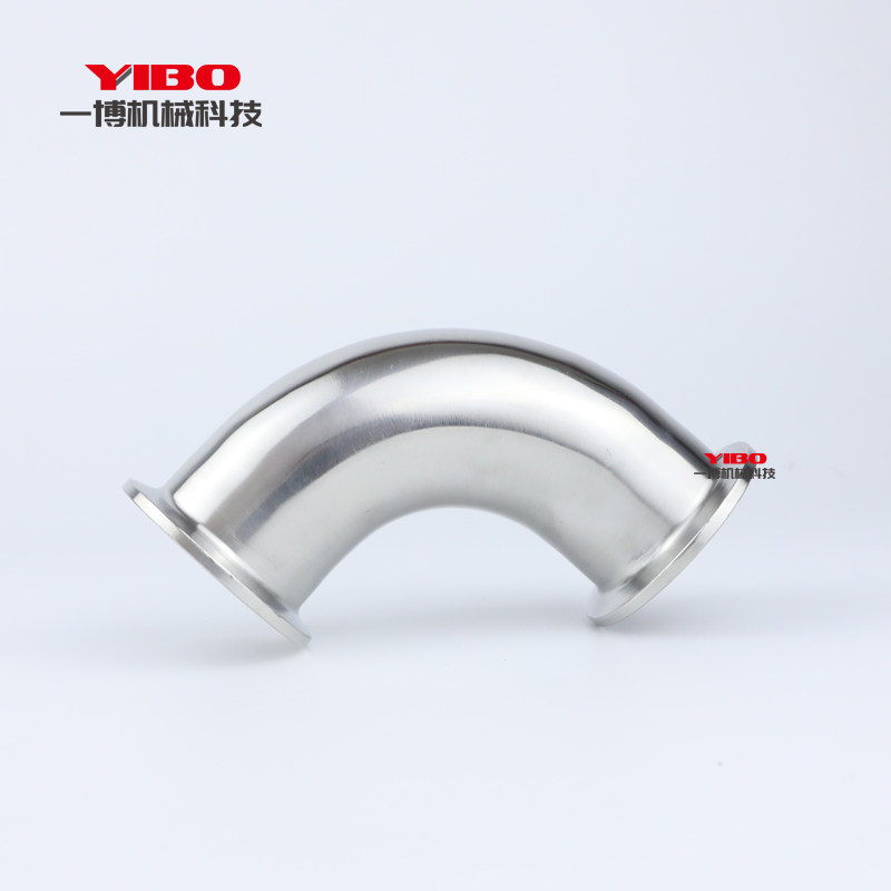 304/316不锈钢90度快装弯头卫生级卡盘式卡箍弯管法兰式直角弯头