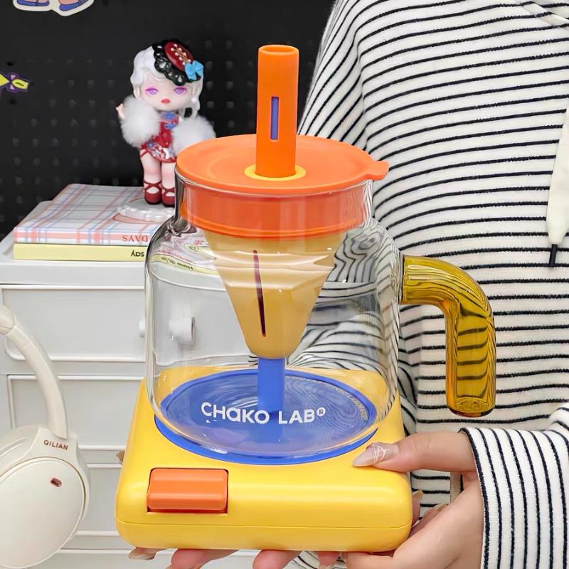 chakolab和序玻璃吸管杯大容量耐高温养生壶套装女生茶水分离杯子