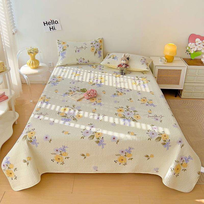 TEMU亚马逊ebay跨境家纺全棉床盖纯棉三件套午睡盖毯夹棉坑盖床罩