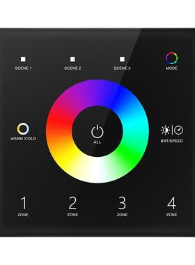 4区 AC100-240V RGB+CCT DMX主控触摸面板 T15