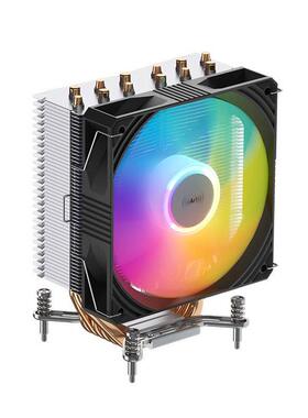 雅浚 X600 CPU风冷散热器 6热管直触 塔式单风扇炫彩光效12CM风扇