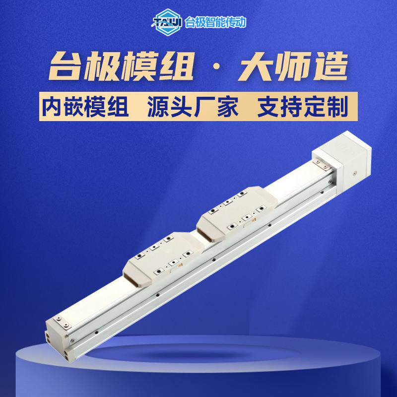 台极直线模组厂家精密滑台导轨内嵌式线性模组替代上银多轴机械手