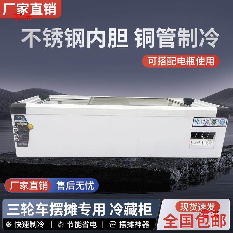 可移动冷藏展示柜台式三轮车保鲜冰箱小吃炸串摆摊冷冻柜商用冰柜