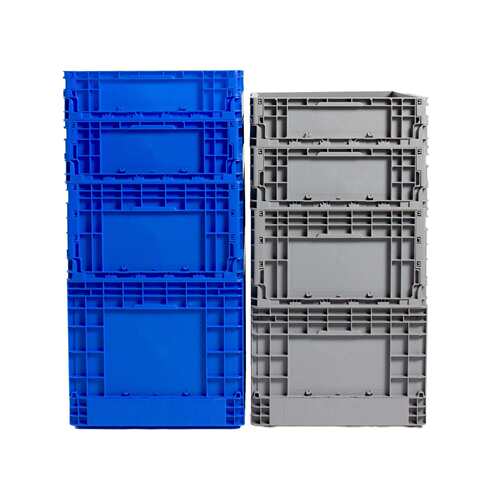 中卡600*400灰色物流箱周转箱仓储箱工厂框快递中转收纳塑料框