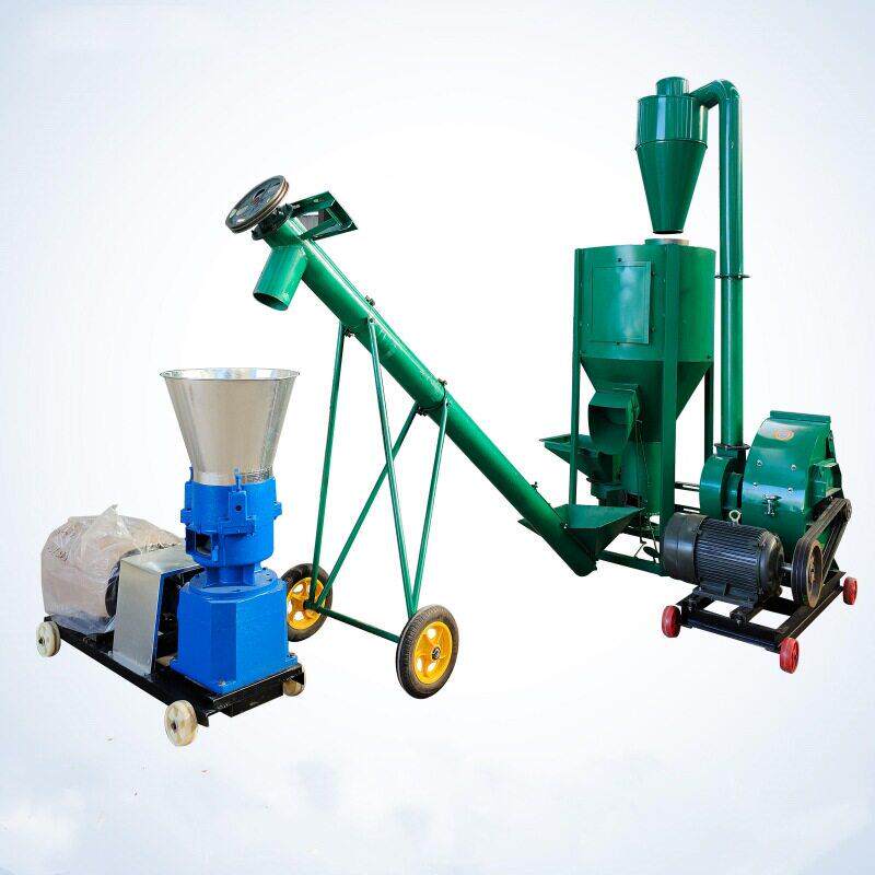 蔬菜玉米粉饲料机 家用养殖麸皮饲料制粒机 鸭子牛羊饲料机