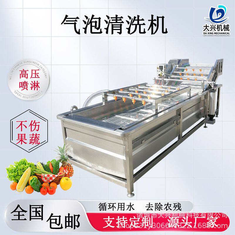 鸡翅排骨清洗机 海鲜清洗设备果蔬大型洗菜机 净菜加工气泡清洗机