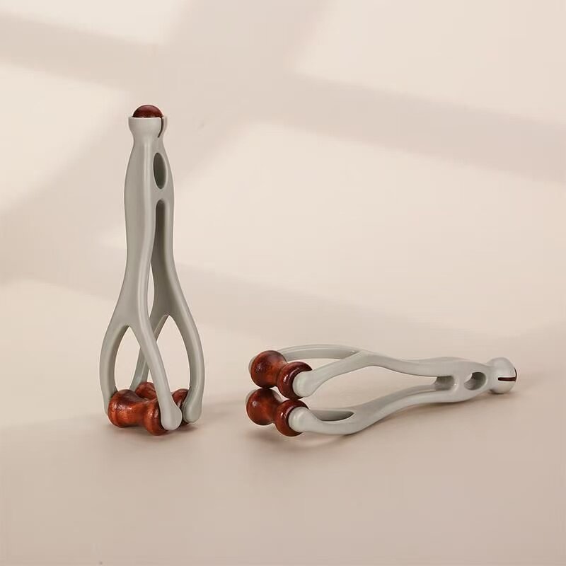 手指按摩器实木质滚轮美指舒压舒缓疲劳关节按摩器材关节放松神器