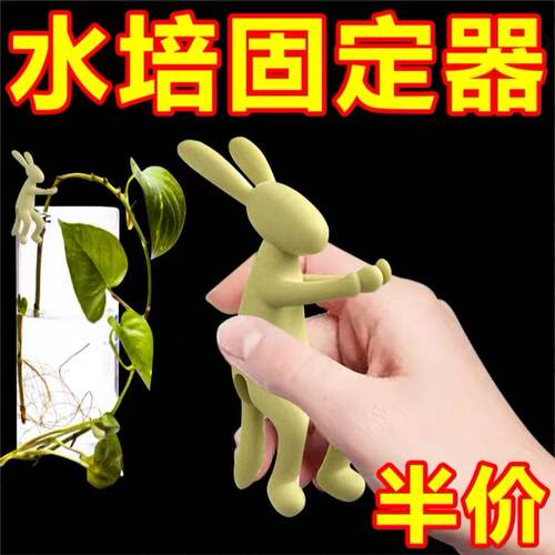 水培兔子固定器植物生长伴侣支架