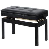 出口美国实木钢琴凳双人升降带书箱琴凳儿童钢琴椅电钢琴凳练琴凳