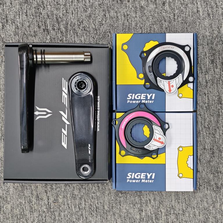 ELILEE XXE 碳纤维曲柄 功率计大齿盘 Sigeyi 24钛轴 DUB铝轴 P2M