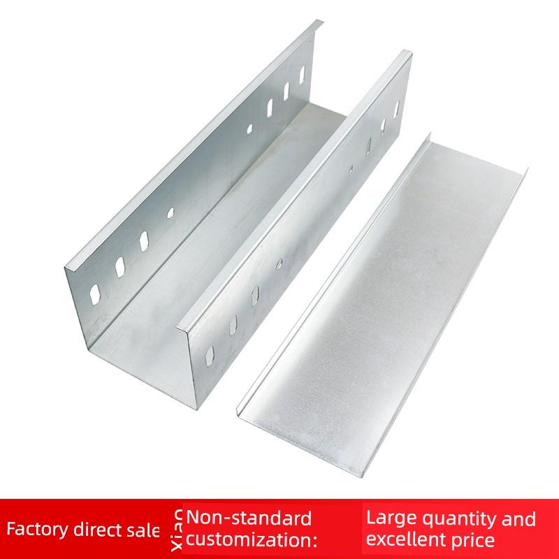 镀锌电缆桥架线槽200x100x50304不锈钢防火喷塑铝合金盖板热浸锌
