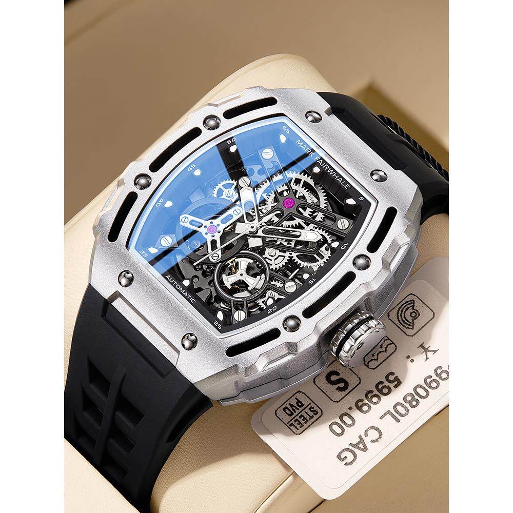 马克华菲手表男士男款机械表全自动镂空防水学生腕表生日节日礼物