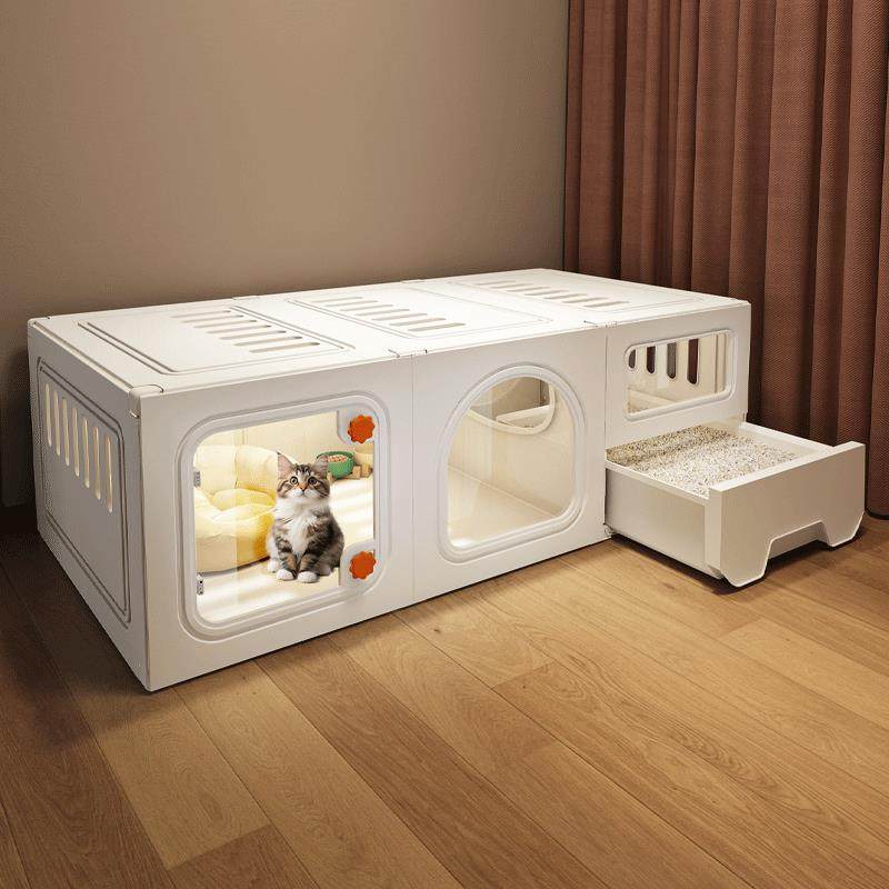 不占地猫笼子带厕所一体一室一厅一卫猫别墅家用室内小户型猫窝屋,宠物/宠物食品及用品,猫笼子/猫别墅,淘宝优惠券,粉丝福利购,淘宝优惠卷
