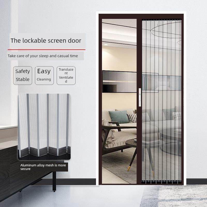 金刚网折叠纱门防蚊防猫狗鼠隔断隐形纱门伸缩推拉纱窗入口门,居家日用,纱窗/纱门,淘宝优惠券,粉丝福利购,淘宝优惠卷