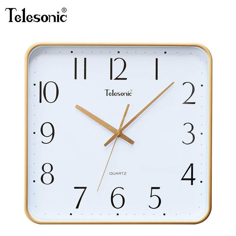 天王星客厅挂钟方形静音卧室挂表简约个性高级感免打孔挂钩石英钟