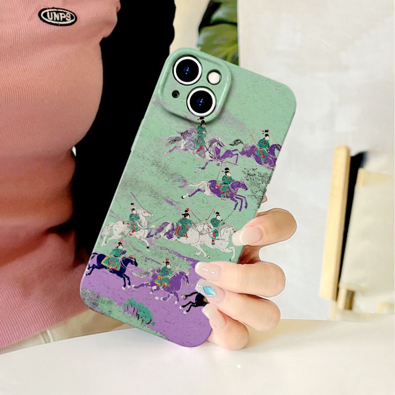 巾帼新中式万马奔腾菲林适用iPhone16/15pro手机壳华为nova畅享60硬OPPO苹果13vivos18软IQOO10小米一加ACE3