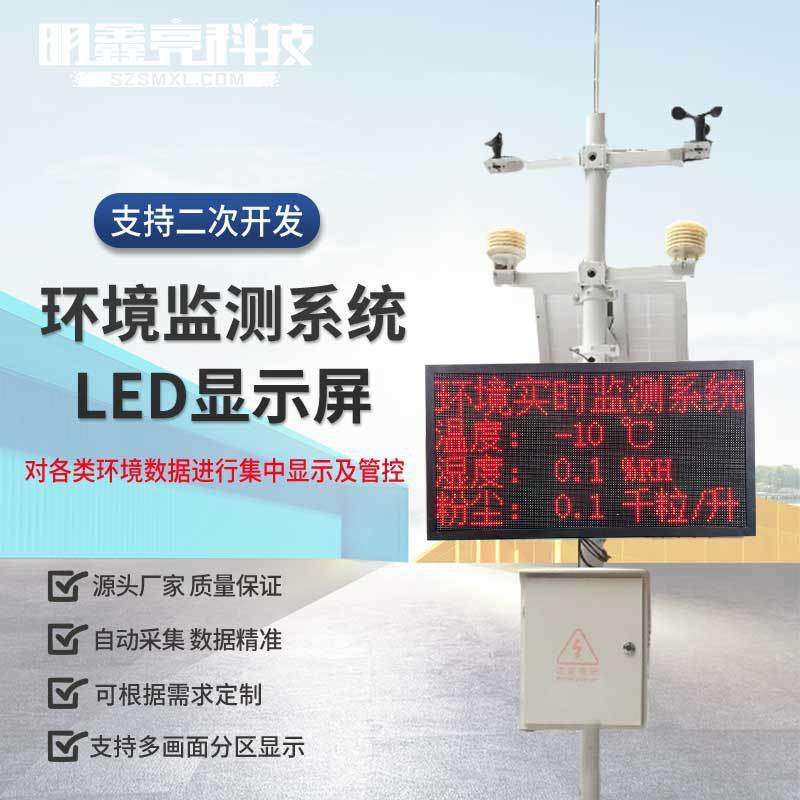 二次开发扬尘噪音监测数据LED电子屏环境系统智能LED显示屏大屏幕