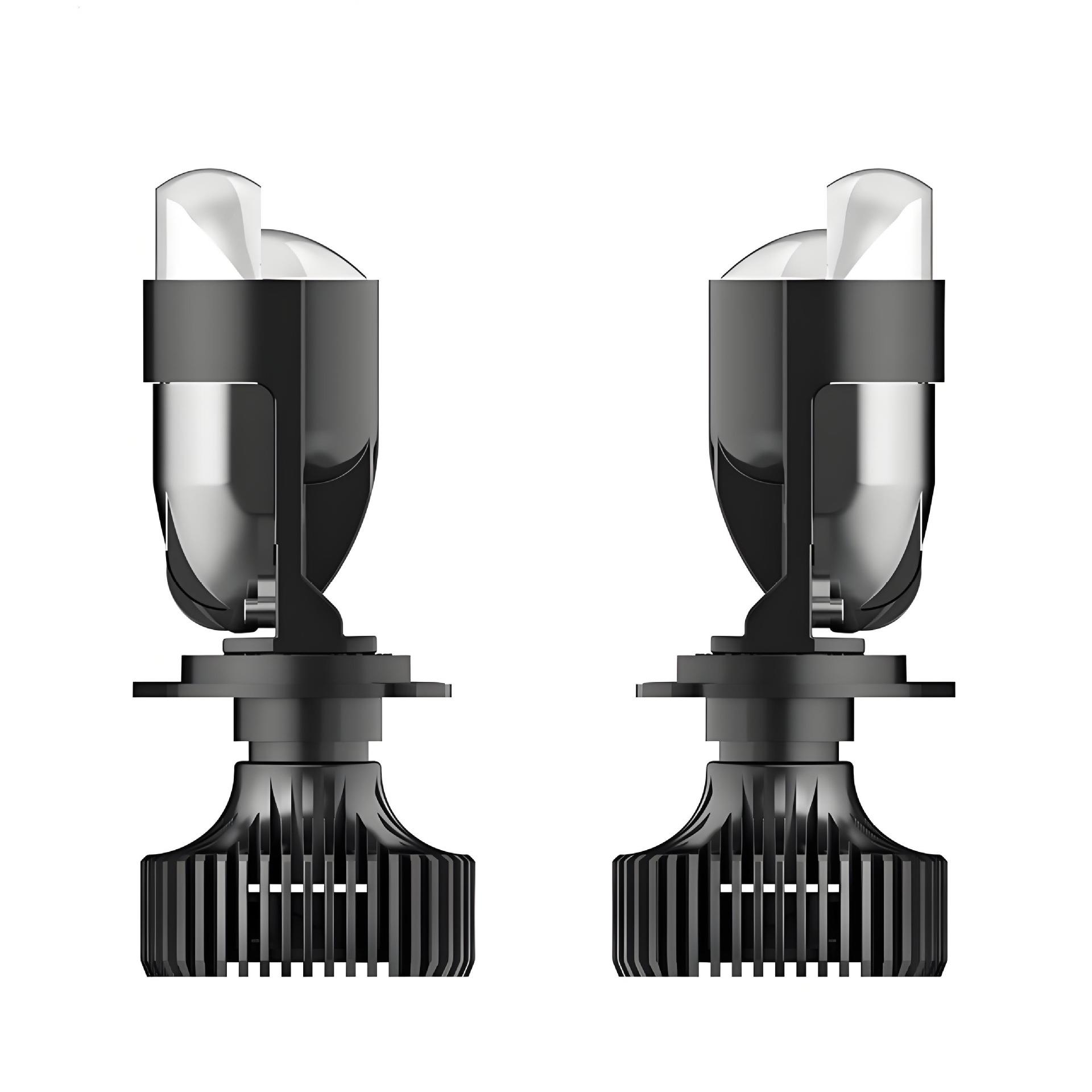 A7双光透镜H4汽车LED前大灯大功率超亮矩阵聚光鱼眼车灯改装