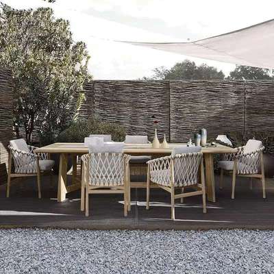 厂家直供缅甸/南美柚木桌椅组合户外别墅庭院花园椅子户外休闲