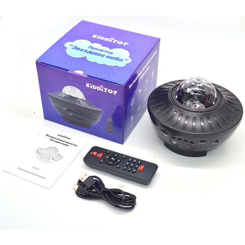 跨境货源新款彩色led遥控星空音乐投影灯 激光睡眠星空灯