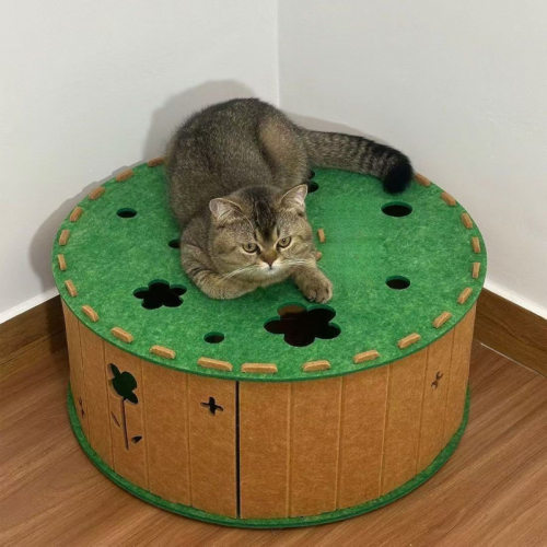 毛毡猫窝花园隧道猫咪躲藏屋耐抓