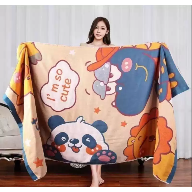 加大四层成人纯棉纱布大浴巾春夏款柔软不易掉毛吸水速干超大裹巾