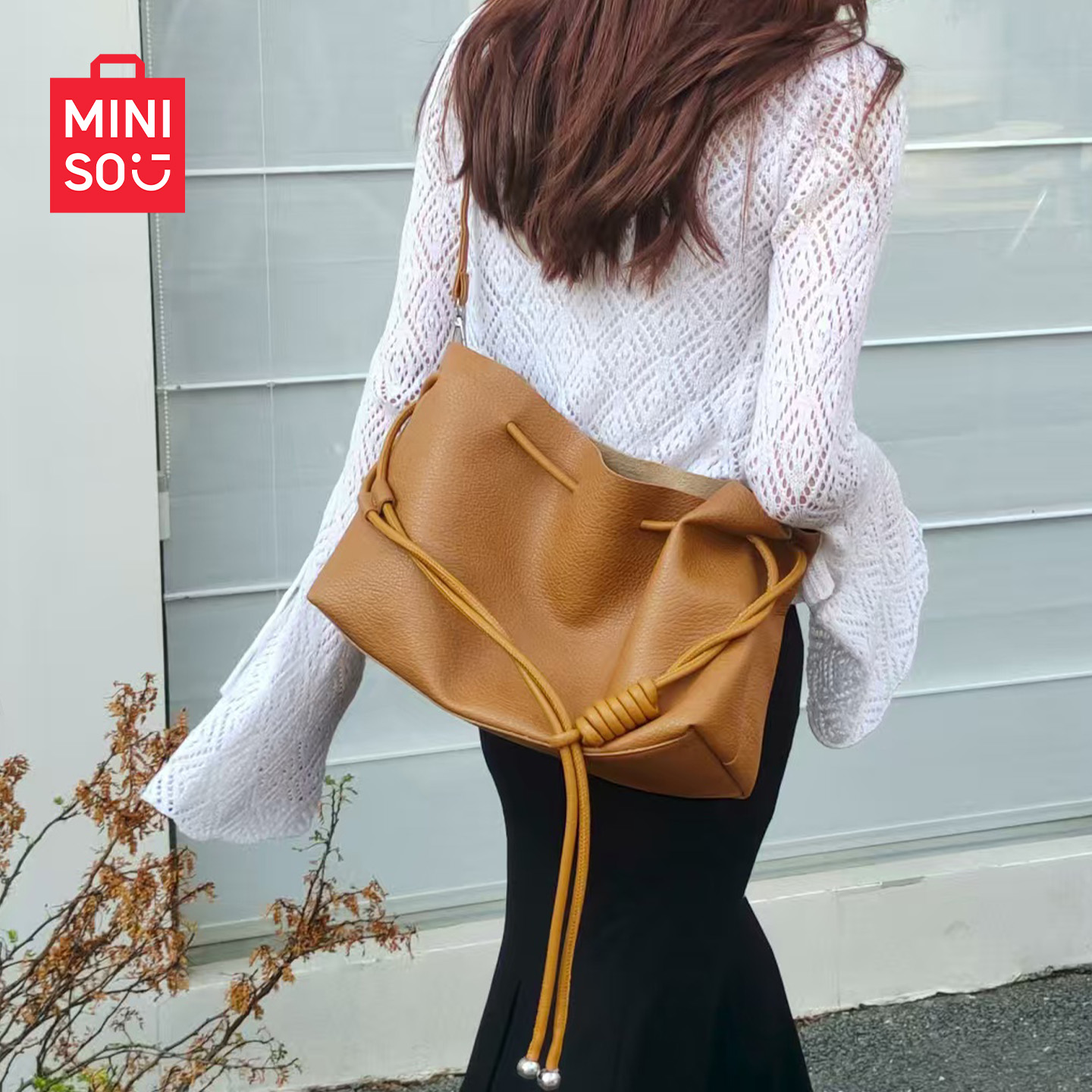 名创优品韩系ins小众软皮云朵包