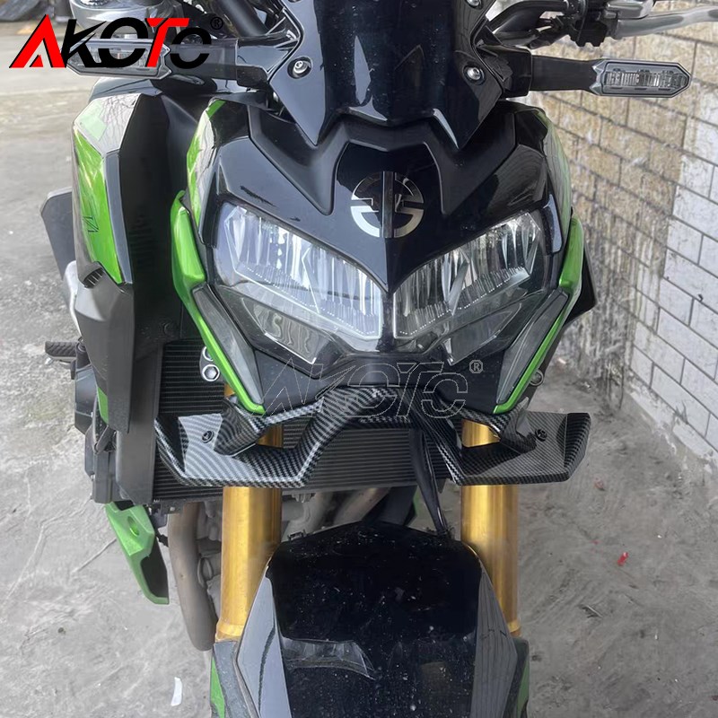 适用川崎Z900改装定风翼车头下唇进风翼扰流罩导流罩摩托车配件