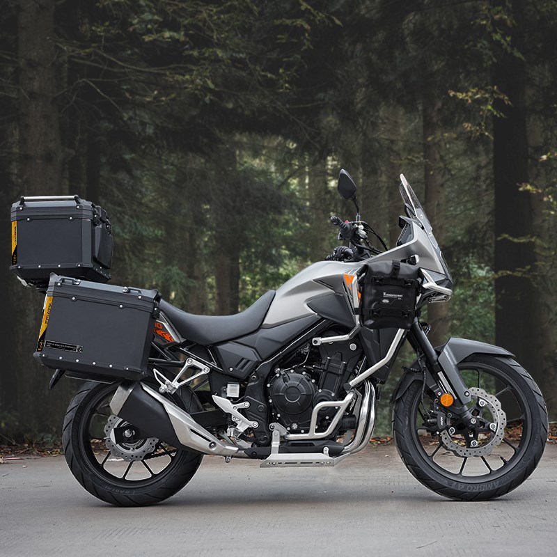 适用本田NX400三箱摩托车铝合金尾箱三箱改装三箱架后备箱边箱架