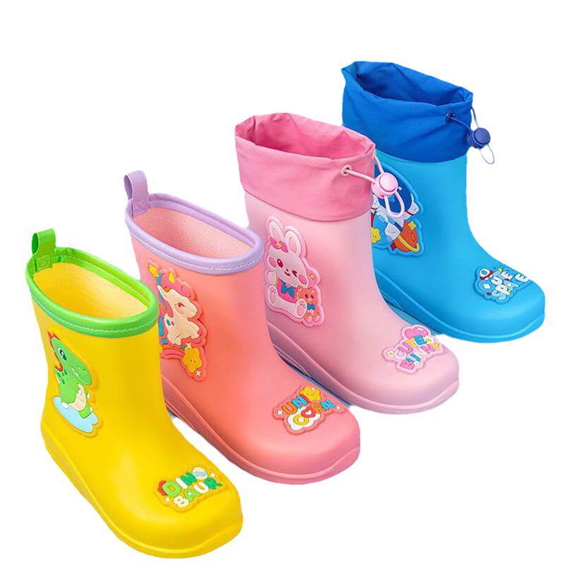 2024新款儿童雨鞋男童女童宝宝防滑雨靴男孩水鞋幼儿园女孩款胶鞋