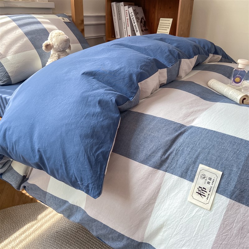 大学生宿舍全棉三件套床上六件套住校被褥床垫整全套拎包入住