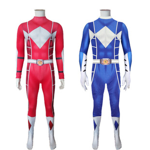 万圣节动漫恐龙战队Rangers紧身衣cosplay Mighty Morphin Power