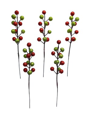 跨境新款单支12球红绿色22cm泡沫圣诞球家居节日圣诞树金粉浆果