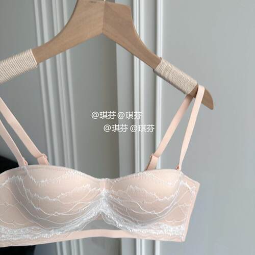 “青山覆雪”立体半杯~ 纯欲透色蕾丝内衣女小胸聚拢显大文胸罩