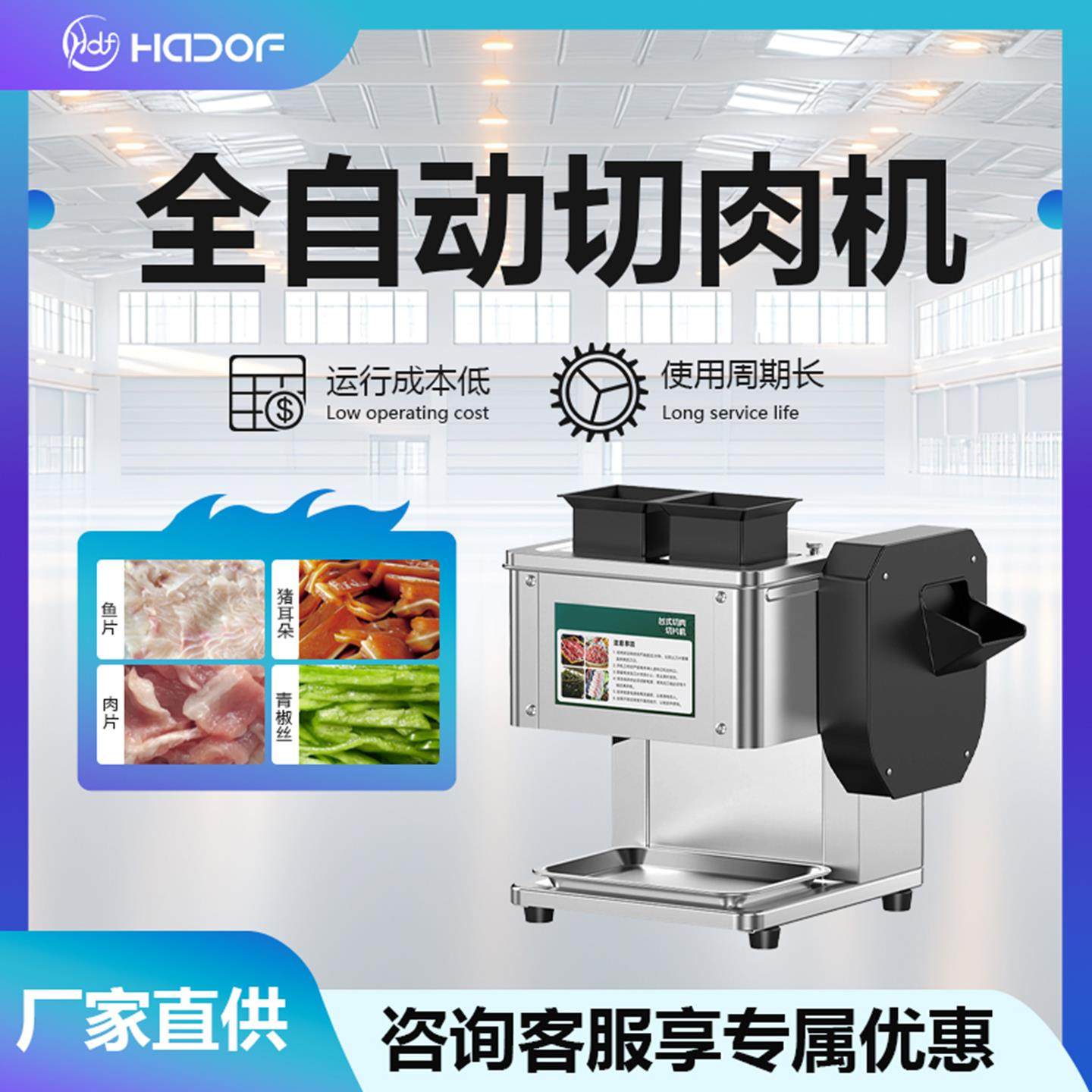 小型家用切肉机绞肉机切丝鲜肉切片机商用全自动不锈钢切菜肉片机