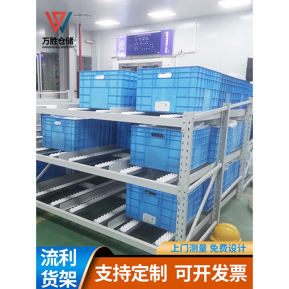 定制流利条货架车间分拣先进先出货架汽车零件厂流利货架滚轮货架