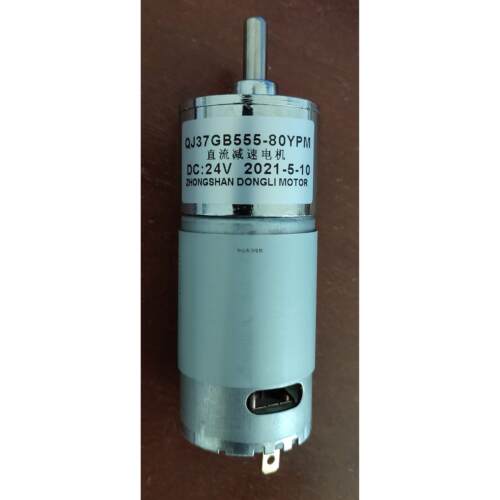 QJ37GB555-80YPM DC24V 80YPM定制直流减速电机 中山东力厂欢迎您