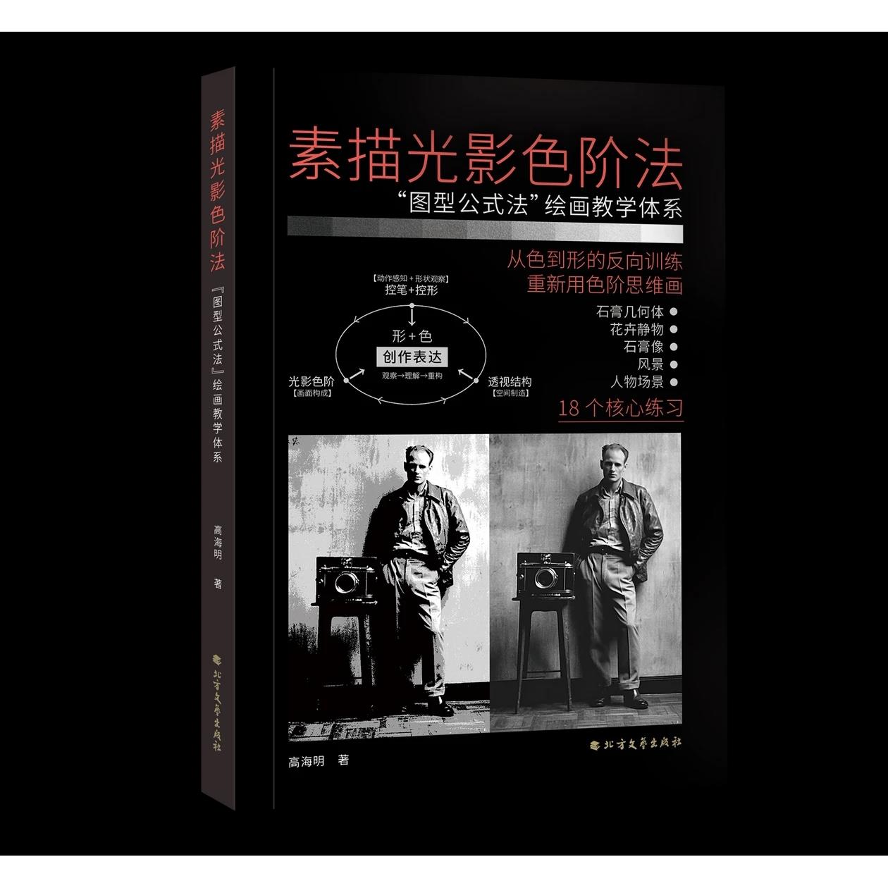 素描明暗色阶法练习簿,直接画临摹本,光影素描本,绘画教程,新手