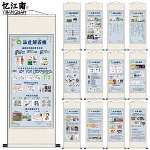 温度解百病系列 卷轴画 画健康四大基石装饰画 画