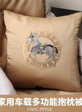 高档车载抱枕被子毯子两用多功能礼品办公室沙发午休睡二合一春夏