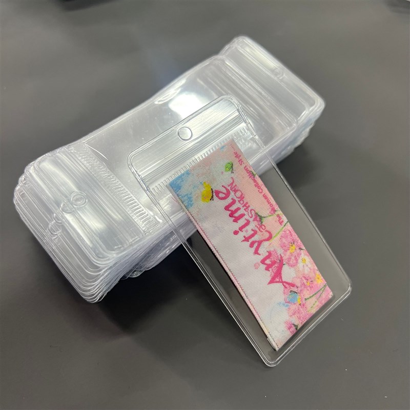 透明PVC夹骨链袋备扣袋密封袋饰品收纳包装袋吊牌领标挂孔小袋子